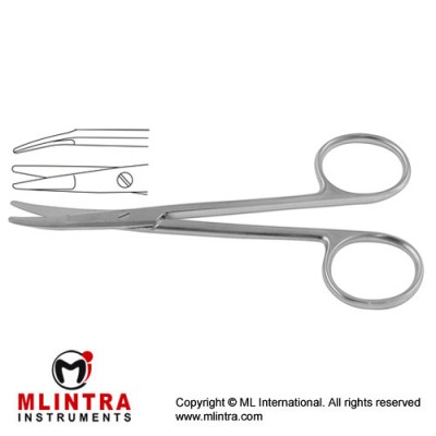 Kilner Dissecting Scissor Curved Stainless Steel, 12 cm - 4 3/4"